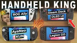 Steck Deck OLED vs ROG Ally vs AyaNeo Kun vs Legion Go | Deep Dive Review