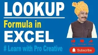 LOOKUP in Excel - Step by Step in Hindi (Beginner to Advanced) #exceltricks #procreativeindia