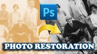 Massive Photo Restoration Project In Photoshop | Part 1 - Restoration Only | Restoration Timelapse