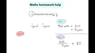Dividing a number into a ratio