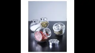 IKEA SPICE JAR - Set of 4 - RAJTAN 15 CL GLASS  ALUMINIUM - IKEA Pakistan 03040417916