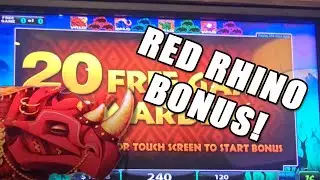 The Rare Red Rhino Bonus at Superman's Home Casino in Metropolis, IL!