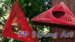 3D String Art | String art triangle | Basic String Art design | DIY string art step by step Tutorial