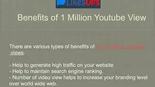 Buy 1 million YouTube views