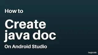 Cara Membuat Javadoc di Android Studio