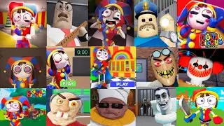 SPEED Run in 7 Scary Obby from THE AMAZING DIGITAL CIRCUS, Barry Prison, Escape Police Man, School