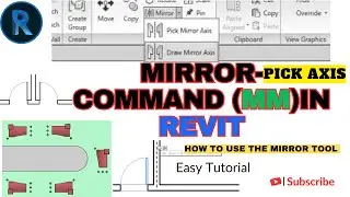 Mirror pick axis Command (MM) in Revit  |how to use the Mirror tools| 