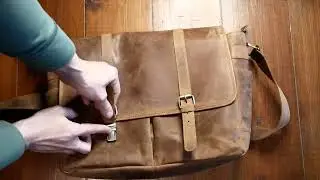 RUAVINTAGE WIND Bandolera de Cuero / Bolsa tiracolo Pele