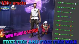 free fire new emote hack script today🤩gg emote script🥳ob35 150+ emote script🥰free fire&free fire max