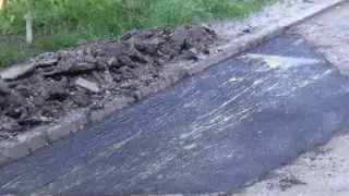 Ремонт дорожного покрытия в районе автопарка