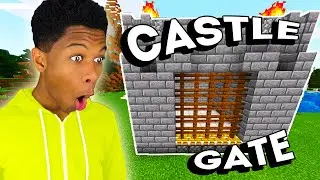 Building a MINECRAFT CASTLE GATE like BBlocks!