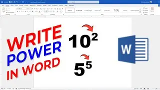 How To Type Power Numbers in Microsoft Word | Exponent on Keyboard