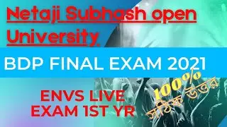ENVS Final LIVE Exam Answers 2021 || ENVS ANSWER NSOU BDP Exam ||Environmental_Studies_Final_Exam