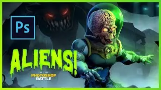 Speed art PHOTO MANIPULATION PHOTOSHOP | Aliens photo manipulation Photoshop