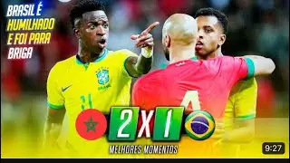 VEXAME DA SELEÇÃO ! Brasil x Marrocos   Melhores Momentos I Amistoso 2023