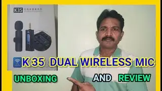 How to use Dual Wireless Mic K35 Review and Unboxing