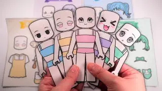 [ Paper Diy ] Roblox Outfits Sticker Book ASMR 로블록스 스티커북