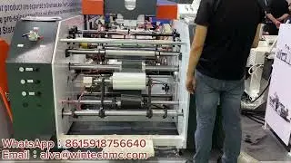 8 shaft automatic rewinding machine for pe/pvc cling film wrapping
