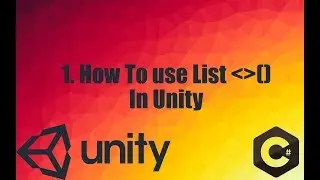 1. How to use List in unity | For Beginners