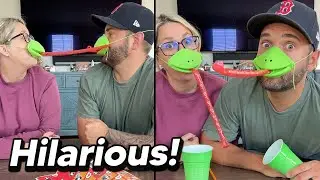 FROG TONGUE GAME! *Hilarious*
