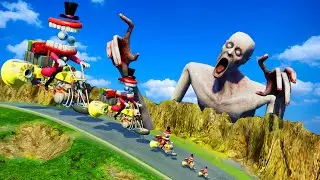 Epic Escape From Lightning McQueen Demons & Mater Eater | McQueen VS Mater Greater Eater in BeamNG