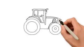 how to draw a tractor for kids