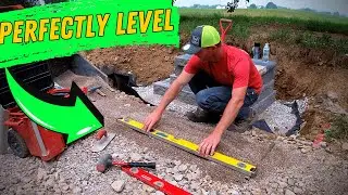 How To EASILY Build A Perfectly Level Landscape Retaining Wall!