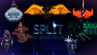 Terraria - Split [Fighting Cold] - ALL BOSSES No-Hit Mage Class