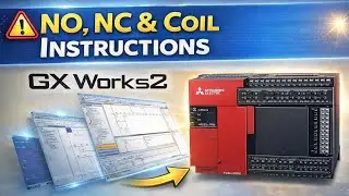 GX Works2 NO & NC Coil Instructions | Mitsubishi PLC Ladder Programming Tutorial