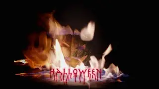 [Free(無料素材)] 血がしたたり落ちるハロウィンタイトル / Dripping blood Halloween title