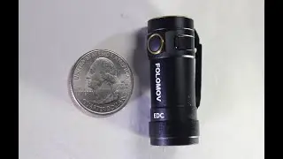 Folomov C2 Super-Mini EDC flashlight. 525 lumens, with USB rechargeable battery.