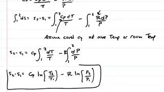 Thermodynamics: Tds relation ideal gas, calculating entropy change for ideal gas