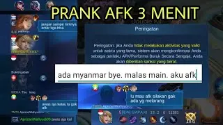 Prank AFK 3 menit !! Ketemu Tim Bendera MYANMAR langsung AFK.
