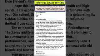Informal Letter Writing Format In English | English letter writing class 10th |Formal letter 
