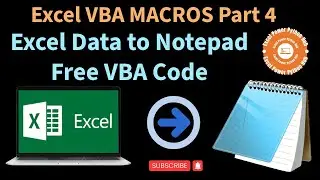 VBA to transfer excel data to notepad 
