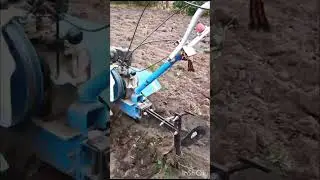 Вспашка огорода с мотоблоком "Нева"