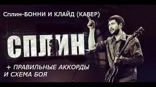 Сплин-БОННИ И КЛАЙД (КАВЕР) + ПРАВИЛЬНЫЕ АККОРДЫ И СХЕМА БОЯ