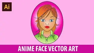 How to Draw Anime Face Art | Adobe Illustrator | Romart