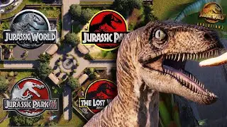 MINI NUBLAR Ep 5: 4 Jurassic Movie-Inspired Raptor Paddocks | Jurassic World Evolution 2 Park Build