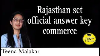 Rajasthan set official answer commerce subject