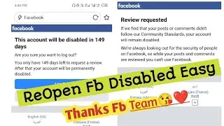 This account will be disabled in 150 days | Review requested | Facebook Disabled Recover