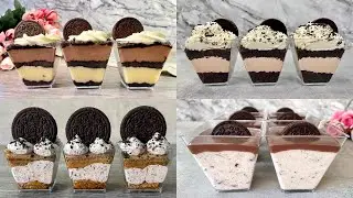 4 Easy NO BAKE Oreo Dessert cup recipes. Easy and Yummy!