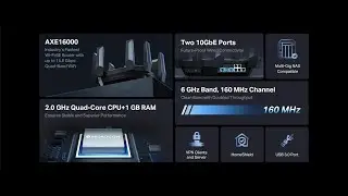 #tplink #router TP-Link AXE16000 -Quad Band WiFi 6E Router (Archer AXE300) Dual 10Gb Wireless Router