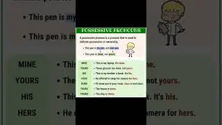 possessive pronouns: 