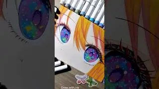 Anime eyes using Ohuhu markers 🤩 #foryou #art #drawing #100k #fypシ #challenge #oc #anime  #shorts