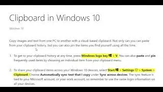 How to Enable Clipboard in Windows 10 to keep history