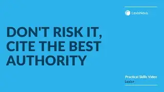 Don't Risk It, Cite The Best Authority