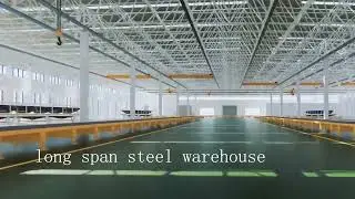 Long span warehouse or workshop building with factory price