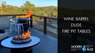 Wine Barrel Dude Gas Fire Pit Tables
