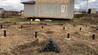 Наш будущий дом, свайное поле!